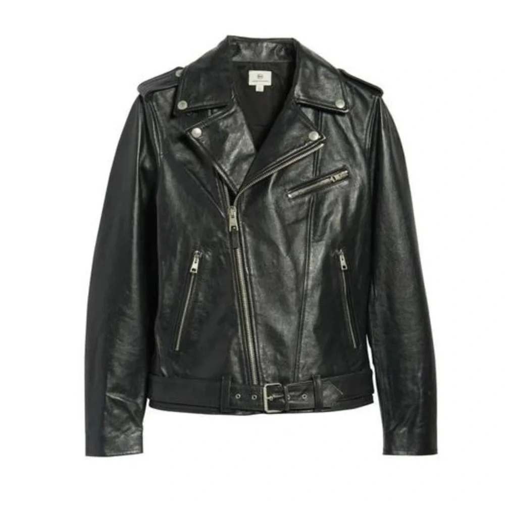 🔴NEW! AG REESE MOTO LEATHER JACKET SZ SMALL - Picture 6 of 16